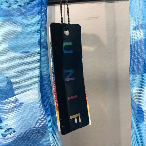 UNIF Sheer Blue Camo Top - Size XS - Picture 4 of 6